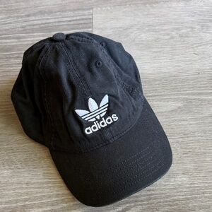adidas Black Cap with White Trefoil Logo